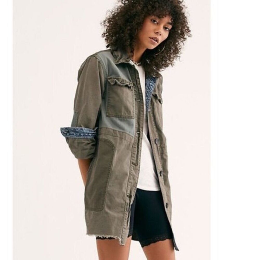 Free People Apollo Jacket Green Large